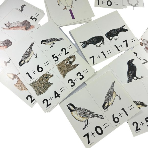 Vintage Large Size Flash Cards Single Sided Numbers Arithmetic Biblical - Picture 4 of 5